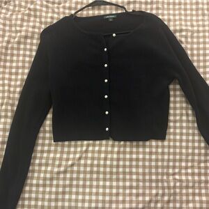 Wild Fable Black Ribbed Cardigan